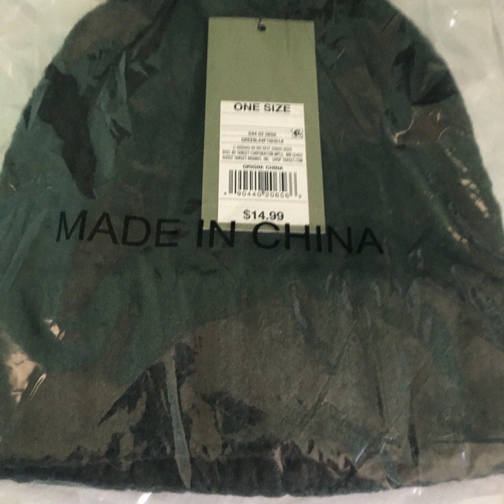 Fluffy Cable Cuffed Beanie Size Fits All Green